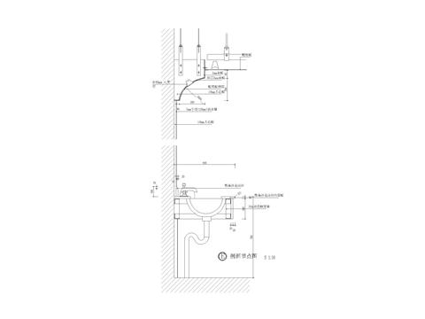  洗手盆CAD节点大样 
