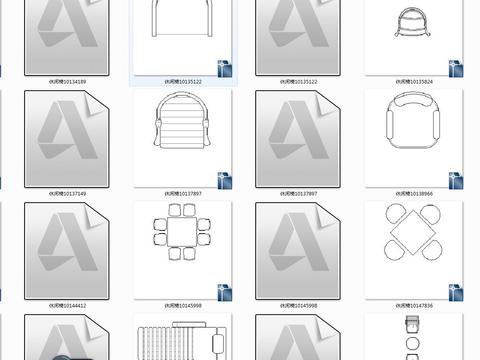  休闲桌椅cad图库 