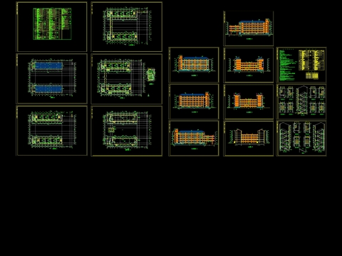  中学cad施工图带总图 