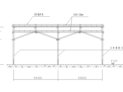  双通道防护CAD节点大样 