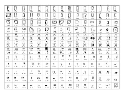  现代卫浴用品cad图库 