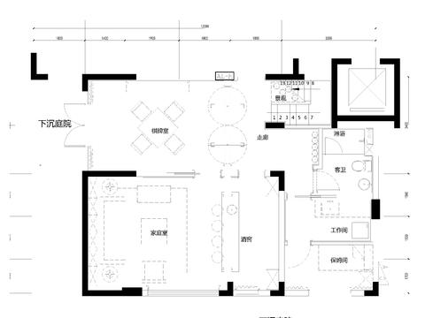  整装家居cad平面图 