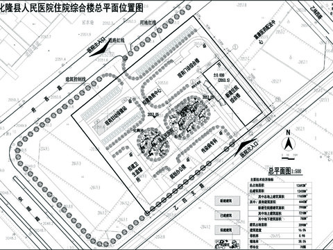  某县城人民医院住院综合楼CAD施工图 