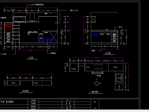  2套厨柜设计CAD施工图 