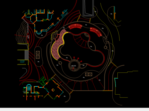  工程广场铺装CAD施工图 