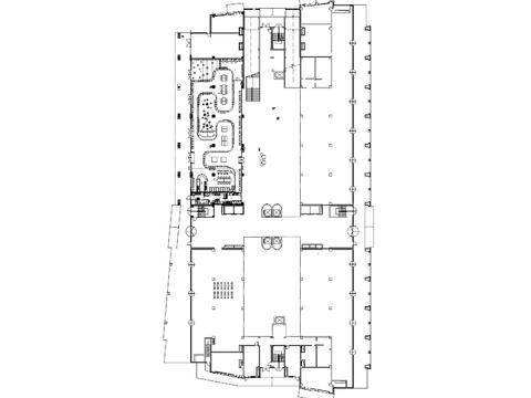  圖書館cad施工圖 