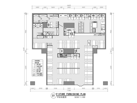  新中式某烧烤店cad平面图 