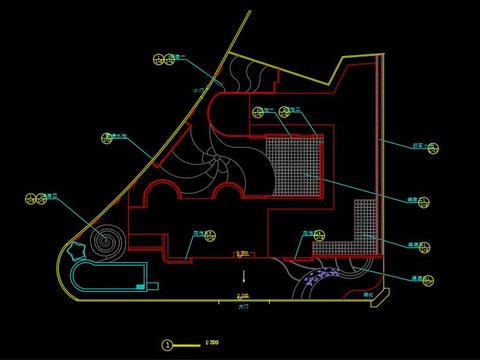  幼儿园景观cad施工图 