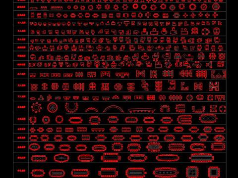  办公空间常用cad图库 