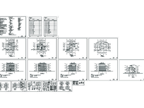  農(nóng)房戶型建筑結(jié)構(gòu)CAD施工圖 