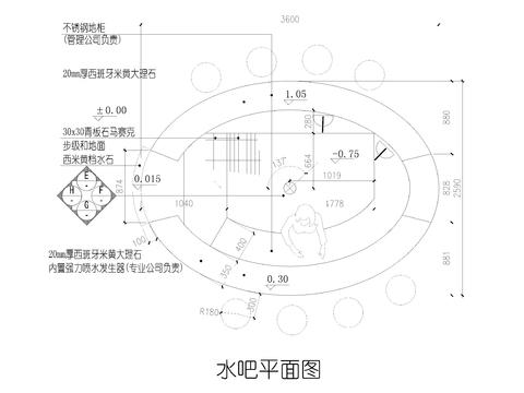  游泳池水吧CAD施工图 