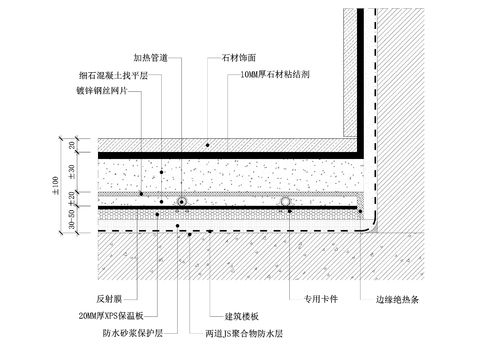  地暖地坪节点图 