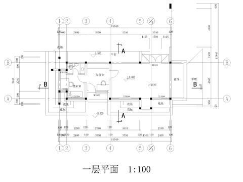  小區(qū)入口特色景觀值班建筑cad施工圖 