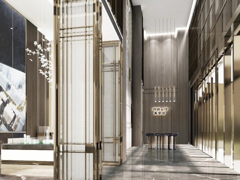  杭州中冶翠苑样板间效果图cad施工图 