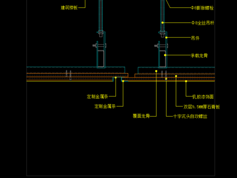  变形缝工艺节点图CAD施工图 