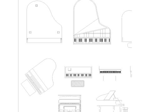  常用乐器cad图库 