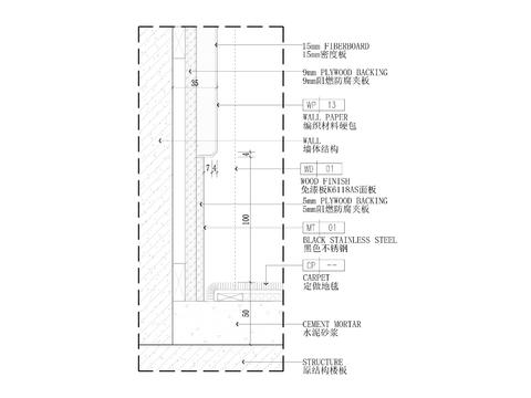  软硬包cad大样图 