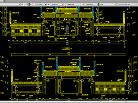  门头设计cad施工图 