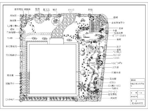  別墅庭院CAD施工圖 