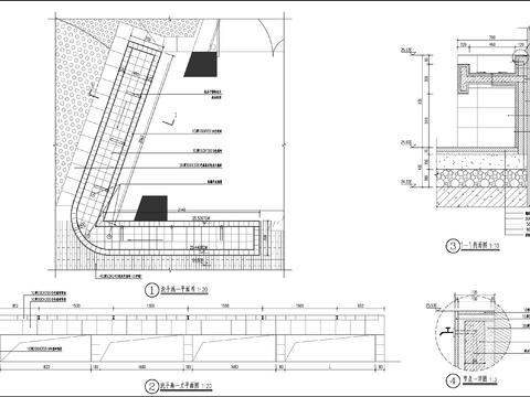  洗手池cad大样图 