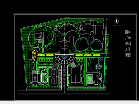  园林广场规划总平面图 