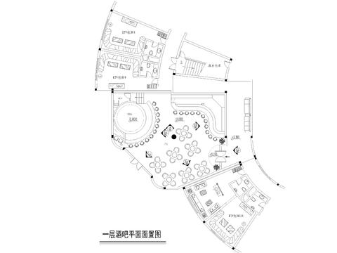  小酒吧CAD施工圖 