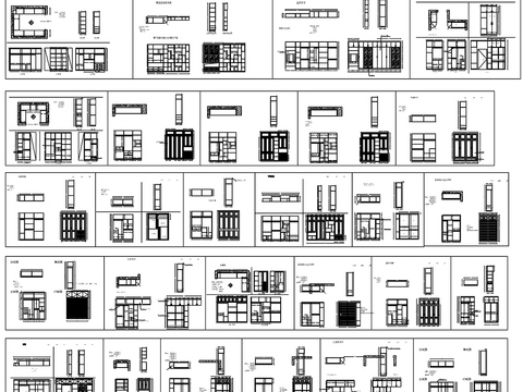  酒柜衣柜CAD图库 