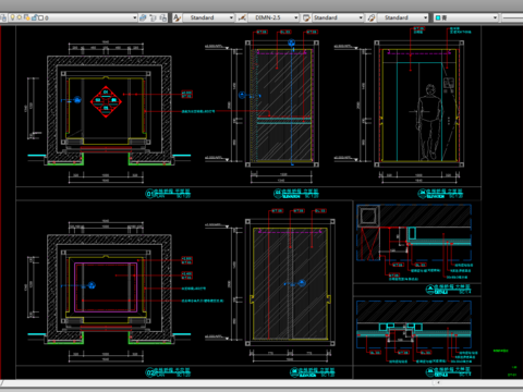  电梯轿厢楼梯CAD施工图 