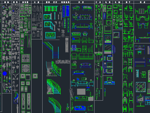  立面图库CAD合集 