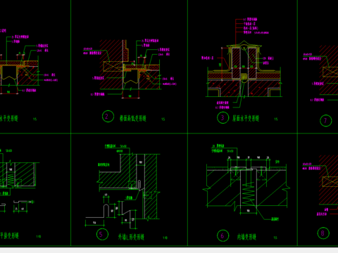  沉降缝cad大样图 