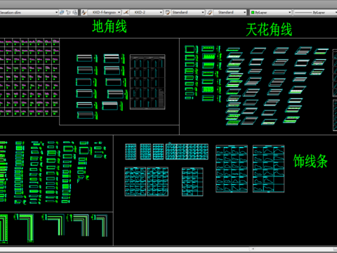  各式线条CAD施工图 