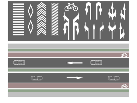  道路导向箭头 交通导向箭头cad平面图 