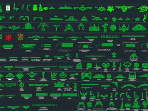  欧式雕花cad图库 