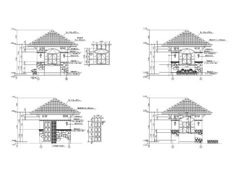  142套休息凉亭CAD施工图 