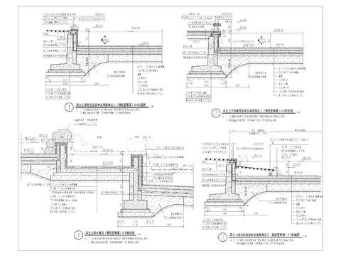  人工湖做法详图cad大样图 