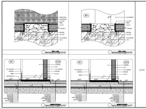  常用过口石节点CAD施工图 