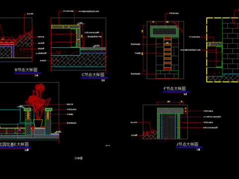  花池大样图 