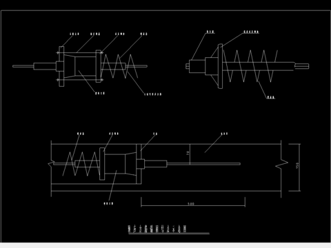  预应力筋锚固结点cad施工图 