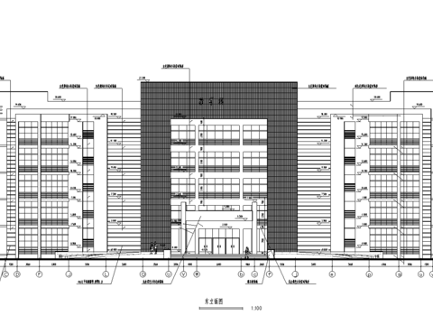  教学楼建筑cad施工图 