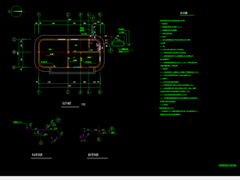  管理房cad电路布置图 