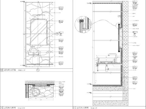  浴室 卫生间cad大样图 