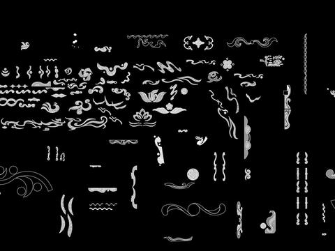  模纹建筑模块cad图库 