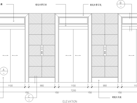  电梯间CAD施工图 