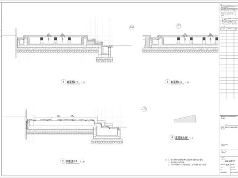  礼仪镜面水景节点大样图 