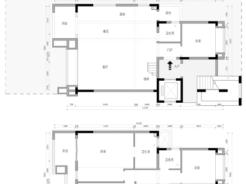  350㎡庭院豪宅别墅一居室复式户型户改造型优化平面cad施工图 