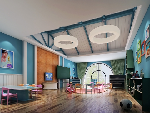  幼儿园室内cad施工图 