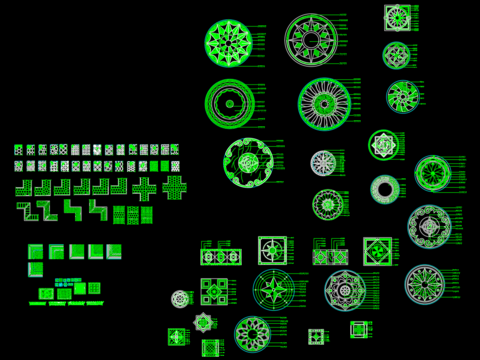  大理石拼花地毯CAD图库 