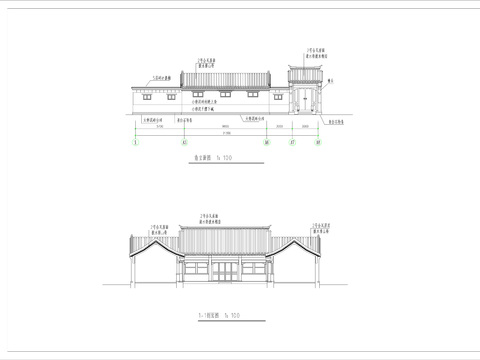  四合院建筑CAD施工圖 