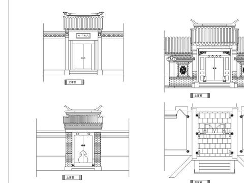  古建筑cad施工图 