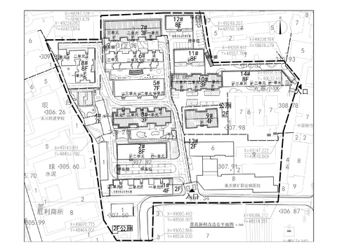  小區(qū)建筑cad施工圖 